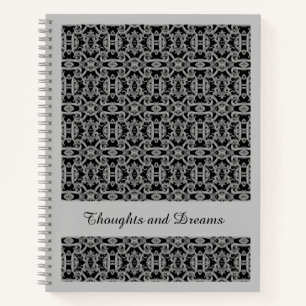 GOTHIC 8.5x11 Spiral Notebook / Grey