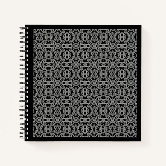 GOTHIC 8.5x8.5 Spiral Notebook / Black (Front)