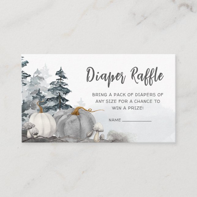 Gothic A Little Boo Baby Shower Diaper Raffle Enclosure Card (Front)