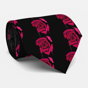 Gothic abstract rose watercolor origianal art tie