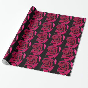 Gothic abstract rose watercolor origianal art wrapping paper