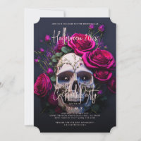 Gothic Adult Halloween Party Skull Red Roses