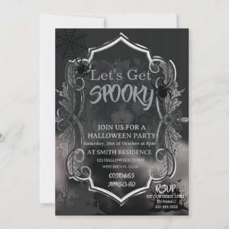 Gothic Adult Halloween Party Vintage Invitation
