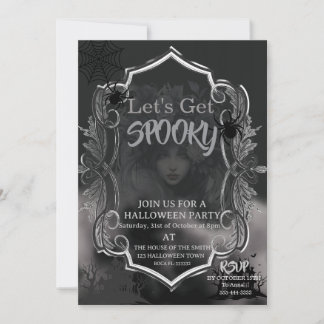 Gothic Adult Halloween Party Vintage Invitation