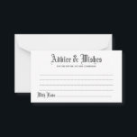 Gothic Advice & Wishes Wedding Card<br><div class="desc">Customise and personalise this gothic inspired wedding advice and wishes card. Edit options are available.</div>
