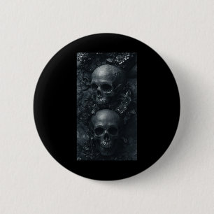 Gothic Aesthetic Grunge Skull Art Botanical Edgy  6 Cm Round Badge