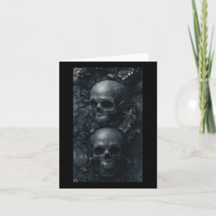 Gothic Aesthetic Grunge Skull Art Botanical Edgy Card