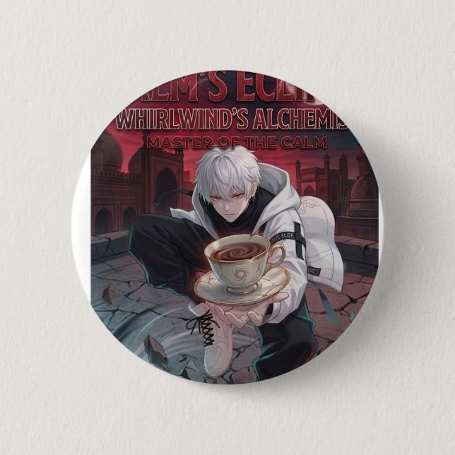 Gothic Alchemist Anime Boy Tea Portrait Button (Front)