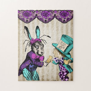 Gothic Alice III - Mad Hatter And The Rabbit Jigsaw Puzzle
