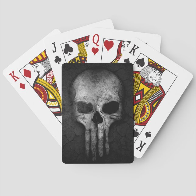 Gothic Alien Skull Playing Cards (Back)