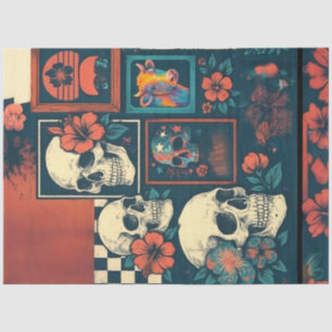 Gothic Americana Mood Board Collage Decoupage Tissue Paper