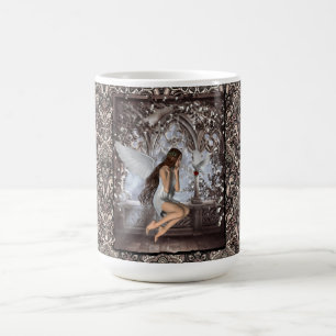 Gothic Angel and Her Dove Coffee Mug