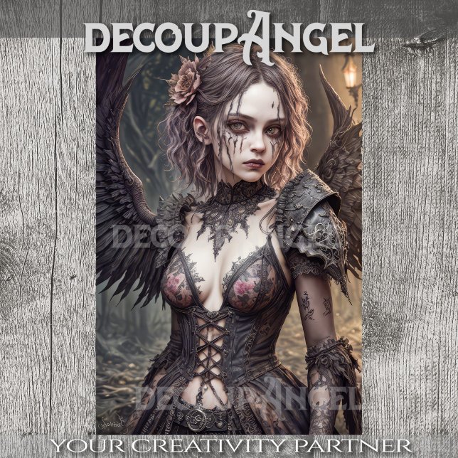 Gothic Angel: Michelle - Decoupage - Tissue Paper (Creator Uploaded)