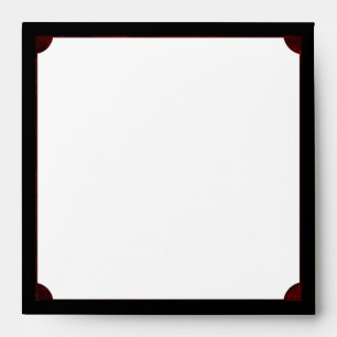 Gothic Angel on Red Velvet Wedding Envelope