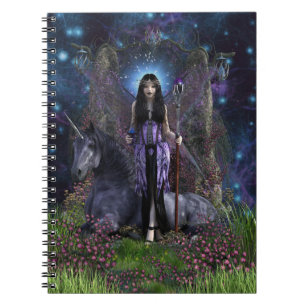 Gothic Angel & Unicorn Notebook