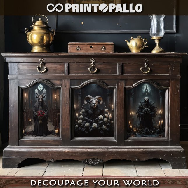 Gothic animal demons bring you flowers  wrapping paper sheet (Creator Uploaded)