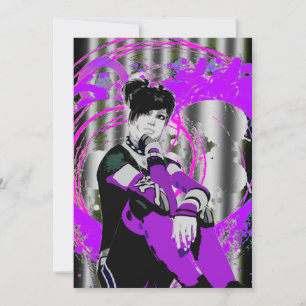 Gothic Anime Sweet 16  Invitation