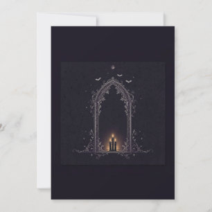 Gothic Arch Candle Halloween Invitation