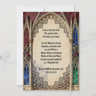 Gothic Arch Christmas Party Invitation