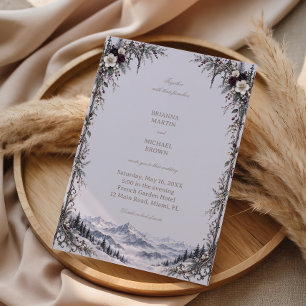Gothic Arches Overlook Frozen Valleys Invitation