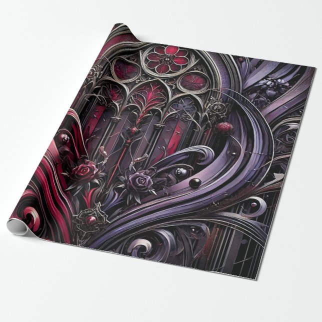 Gothic Arches Wrapping Paper (Unrolled)
