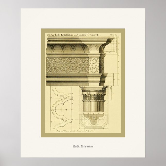 Gothic Architecture ~ Vintage Fine Art Print (Front)