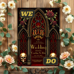 Gothic Archway with Skulls. Invitation
