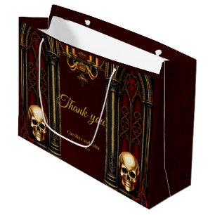 Gothic Archway with Skulls. Large Gift Bag