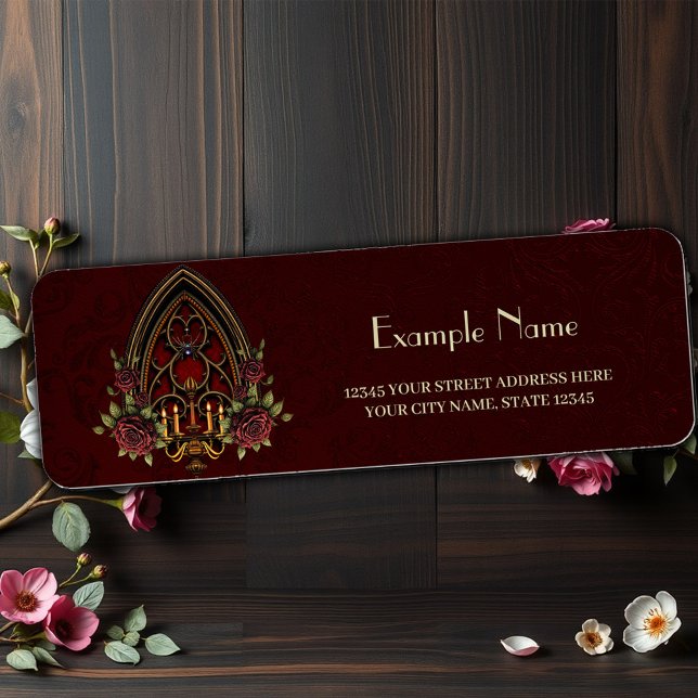 Gothic Archway with Skulls.  Return Address Label (Creator Uploaded)