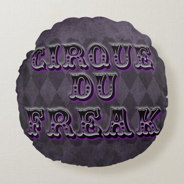 Gothic Argyle Cirque Du Freak Round Cushion (Front)