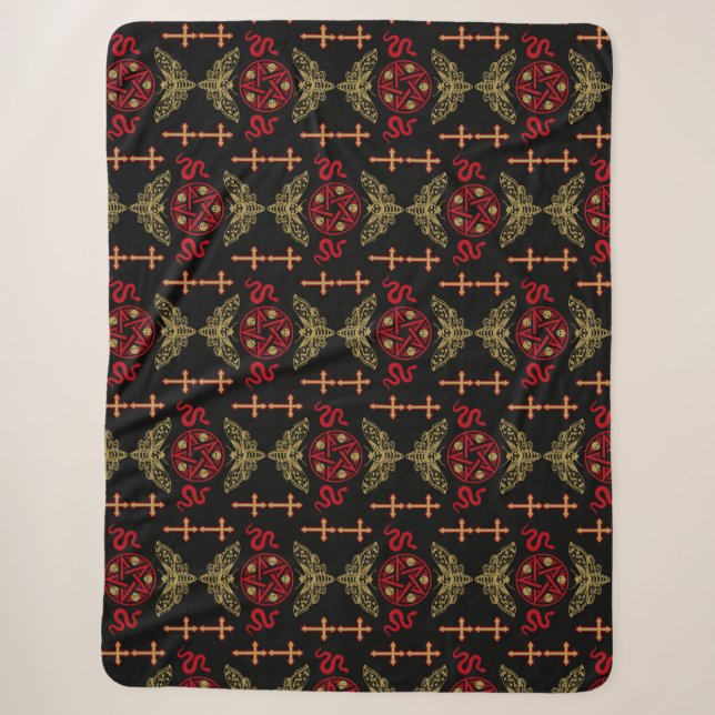 Gothic Art Accessories Sherpa Blanket (Front)