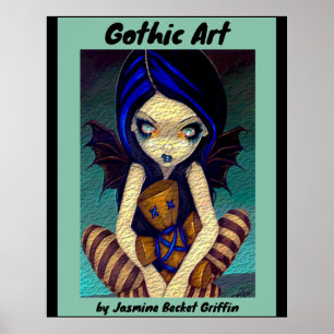 Gothic Art Fairy by Jasmine Becket Griffin Poster