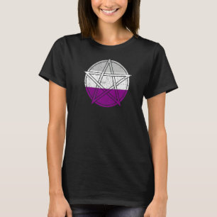Gothic Asexual Pride Wicca Witch Petagram Satanic T-Shirt