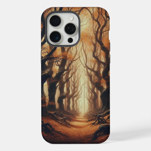 Gothic Autumn woods iPhone Case (Back)