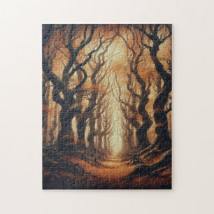 Gothic Autumn woods Jigsaw Puzzle