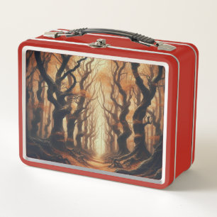 Gothic Autumn woods Metal Lunch Box