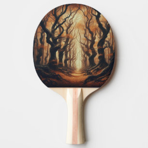 Gothic Autumn woods Ping Pong Paddle
