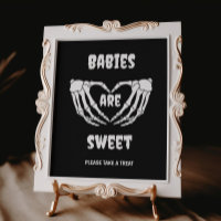 Gothic Babies Are Sweet Halloween Baby Shower Sign