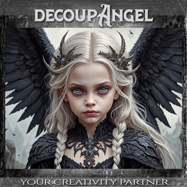 Gothic Baby Angel: Astrid - Decoupage - Tissue Paper (Creator Uploaded)