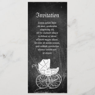 Gothic Baby Carriage Invitation