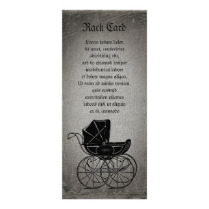 Gothic Baby Carriage Rack Card