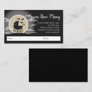 Gothic Baby Shower Halloween Carriage Enclosure Card