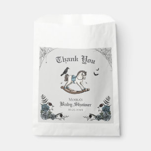 Gothic Baby Shower Rocking Horse Soft Grey Favour Bag