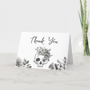 Gothic Baby Shower  Thank You Card