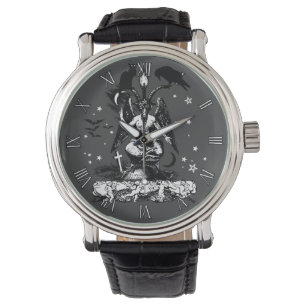 Gothic Baphomet, Cat and Raven Watch