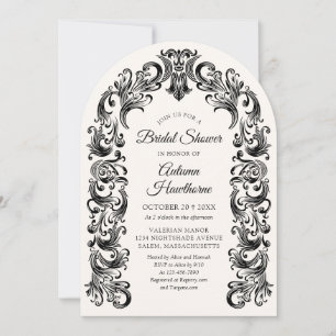 Gothic Baroque Arch Bridal Shower Invitation