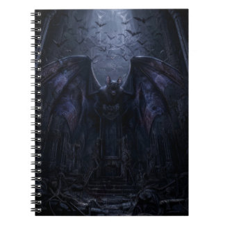 Gothic Bat Dark Night Art Print Notebook