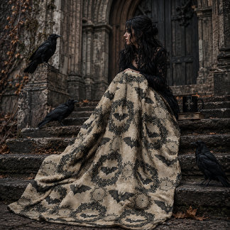 Gothic Bat Design Fleece Blanket