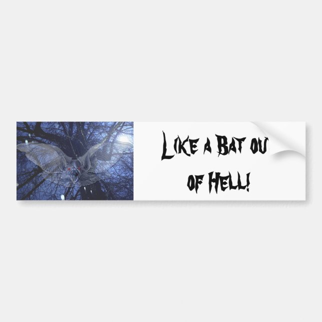 Gothic Bat gifts Bumper Sticker (Front)
