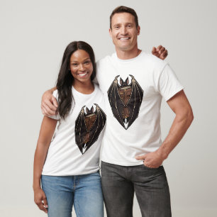 Gothic Bat Reading Dark Spell Book T-Shirt